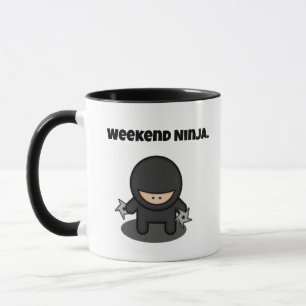 Weekend Ninja Funny Cute Japan Cartoon Mug