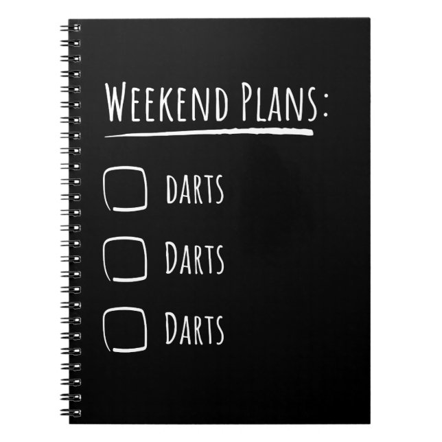 Weekend Plans Darts Notebook (Front)