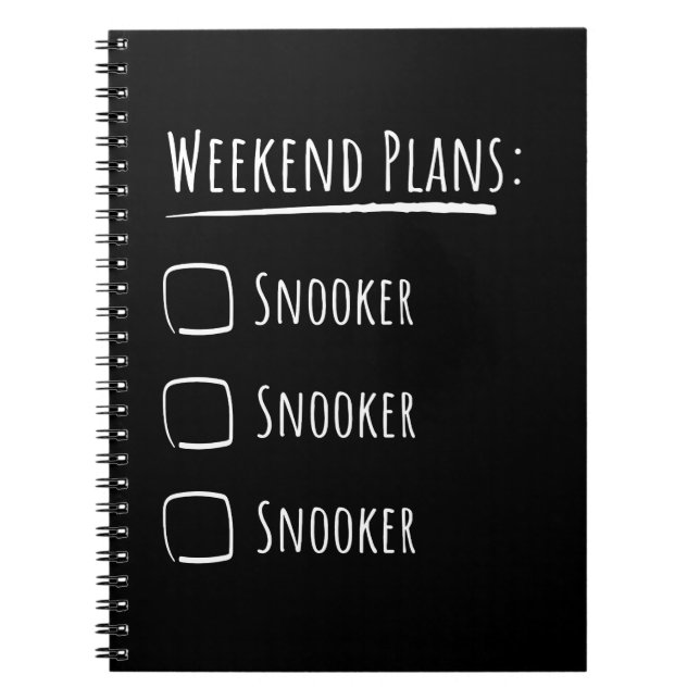 Weekend Plans Snooker Notebook (Front)