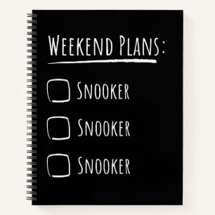 Weekend Plans Snooker Notebook