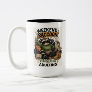 Weekend Racoon Funny Lazy Animal Coffee Mug