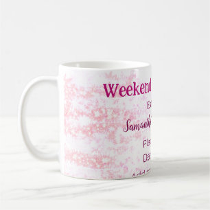 Weekend Social club pink glitter bachelorette part Coffee Mug
