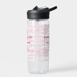 Weekend Social club pink glitter bachelorette part Water Bottle