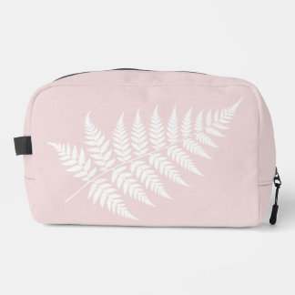 Weekend Travel Blush Pink White Fern Dopp Kit