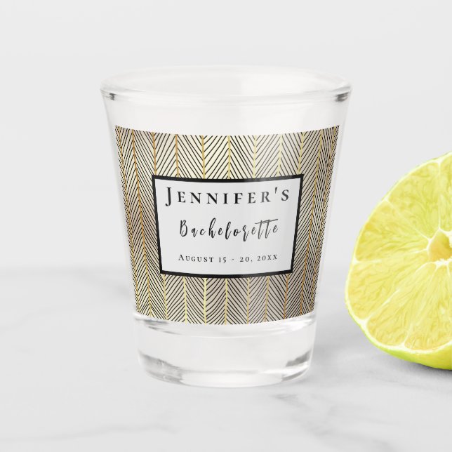 Weekend Trip Personalised Bachelorette Party Shot Glass (Front)