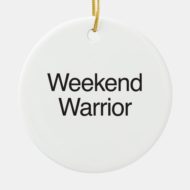 weekend warrior ceramic tree decoration (Front)
