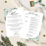 Weekend Wedding Itinerary For Guests Greenery Invitation<br><div class="desc">Romantic,  elegant greenery wedding welcome letter and itinerary. Easy to personalise with your details. Check the collection for matching items. CUSTOMIZATION: If you need design customisation,  please get in touch with me via chat; if you need information about your order,  shipping options,  etc.,  please contact directly Zazzle support https://help.zazzle.com/hc/en-us/articles/221463567-How-Do-I-Contact-Zazzle-Customer-Support-</div>