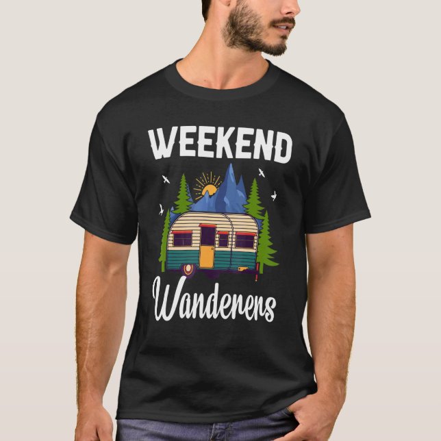 Weekend Wilderness Camping For Father Grandpa Mum  T-Shirt (Front)