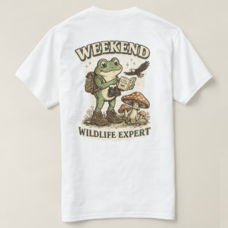 Weekend Wildlife Expert Cute Vintage Frog Hiking F T-Shirt