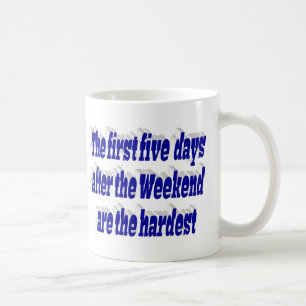 Weekend yet funny quote black typography coffee mug