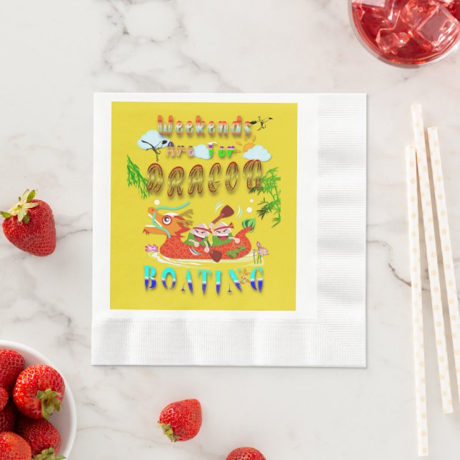 Weekends Are For Dragon Boating Napkin (Insitu)