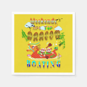 Weekends Are For Dragon Boating Napkin