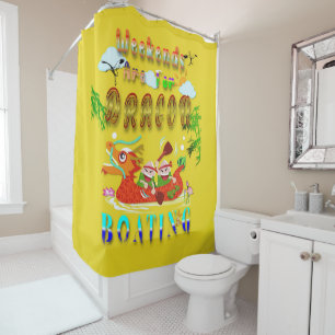Weekends Are For Dragon Boating Shower Curtain