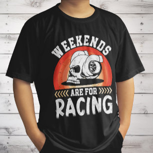 Weekends Are For Racing Funny Dirt Bike Art Engine T-Shirt