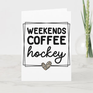 Weekends Coffee Hockey Cute Retro Mom Life With Sa Card