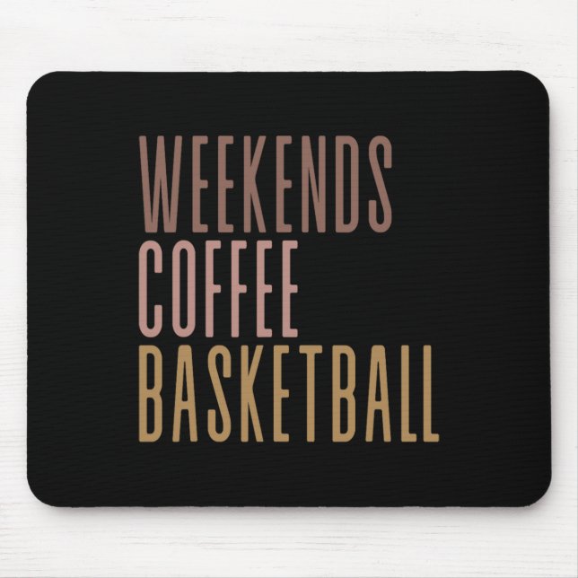 Weekends Coffee Sketll  Mouse Mat (Front)