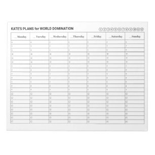 Weekly Appointment Schedule with Tasks  Notepad