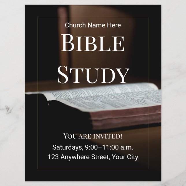 Weekly Bible Study Gathering Church Event  Flyer (Front)
