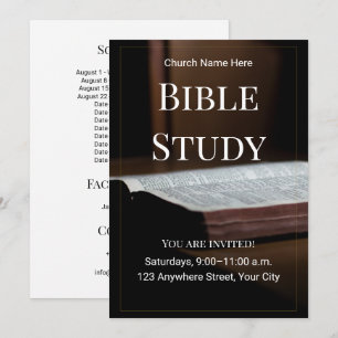 Weekly Bible Study Gathering Church Event  Invitation