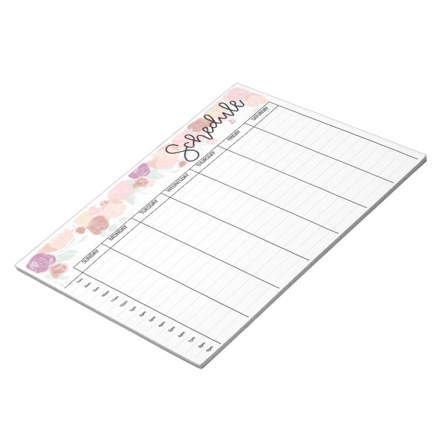 Weekly Blank Planner  Notepad (Angled)