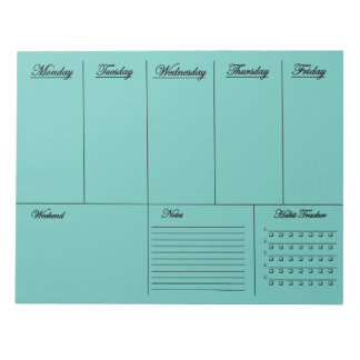 Weekly Calendar Notepad