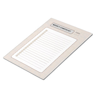 Weekly Checklist Planner  Notepad