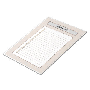 Weekly Checklist Planner Notepad