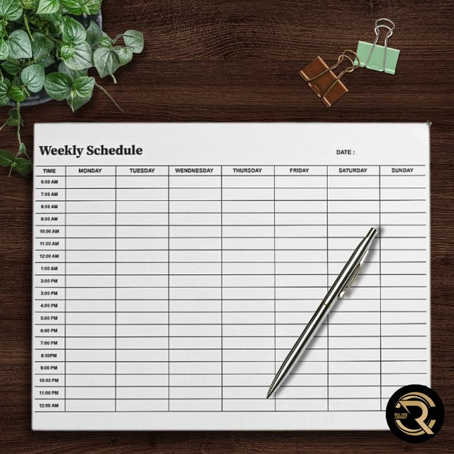 Weekly Daily Schedule Desk Planner Notepad (Creator Uploaded)