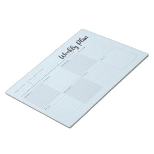 Weekly, day by day Organiser Notepad