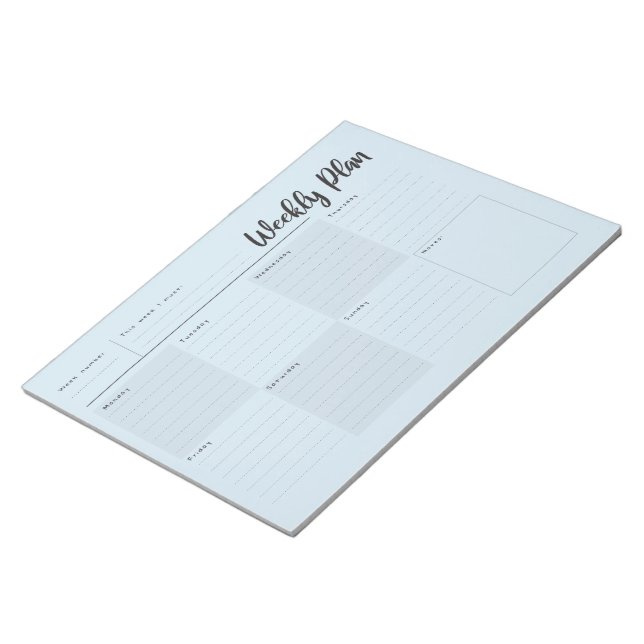 Weekly day by day Organizer Notepad (Angled)