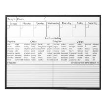 Weekly Emotion Calendar - Personalise