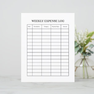 WEEKLY EXPENSE LOG