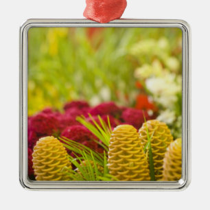 Weekly Friday fruit & vegetable market. Metal Tree Decoration