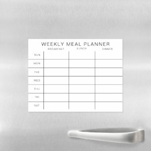 Weekly Meal Planner Fridge Schedule Calendar Magnetic Dry Erase Sheet