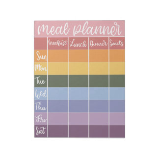 Weekly Meal Planner - Rainbow - Notepad