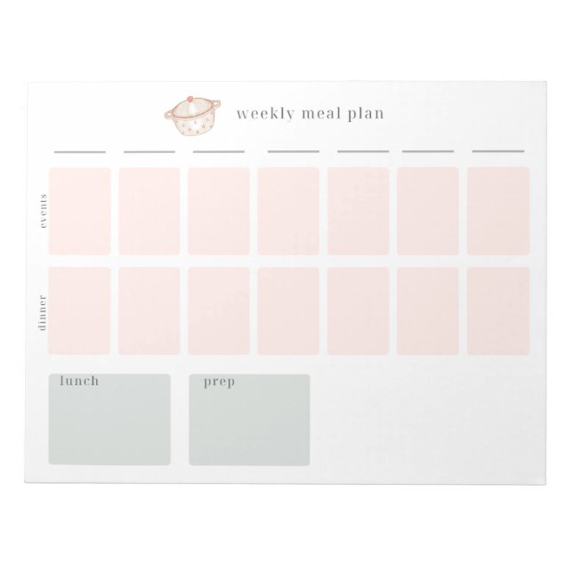 Weekly Meal Planning Pad (Front)