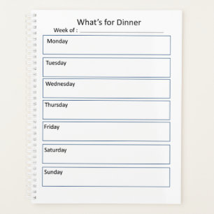 Weekly Menu Dry Erase Board - What's For Dinner - Planner