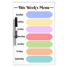Weekly Menu Kitchen