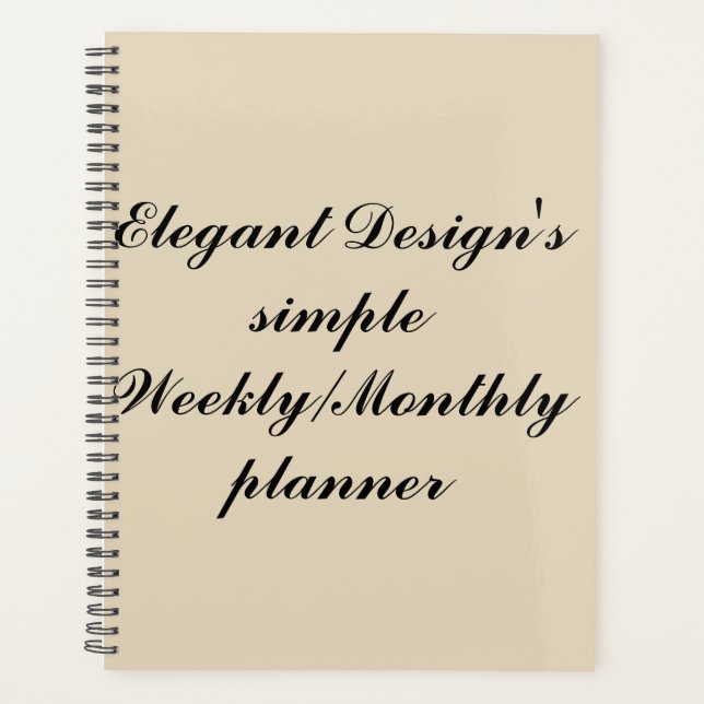 weekly/monthly planner (Front)