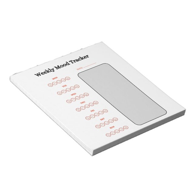 Weekly Mood Tracker  Notepad (Angled)