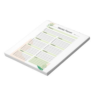 Weekly Planner Calendar Organiser To Do List Notep Notepad