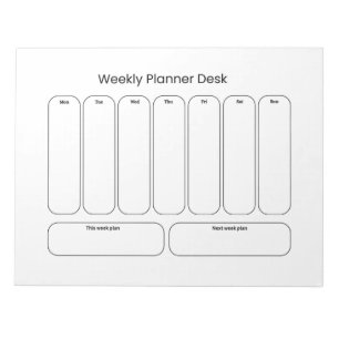 Weekly Planner Desk Notepad