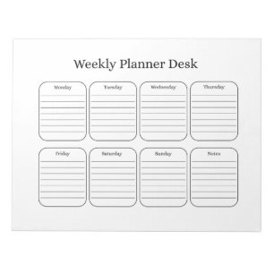 Weekly Planner Desk Notepad