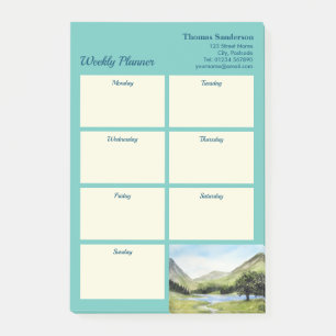 Weekly Planner Lake Buttermere Cumbria England Post-it Notes
