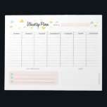 Weekly Planner - Modern Triangles Notepad<br><div class="desc">This weekly planner has space to write your to-dos from Monday to Friday,  and a place to write down your weekly goals and notes. It features a modern design style. You can also use this as a shopping list or for school!</div>