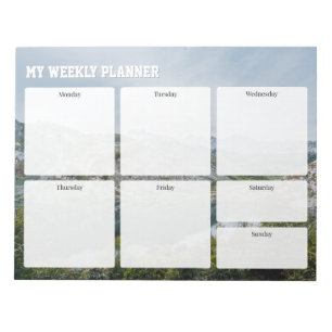 Weekly Planner (mountain) for active people, Notepad