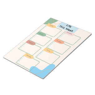 Weekly planner notepad