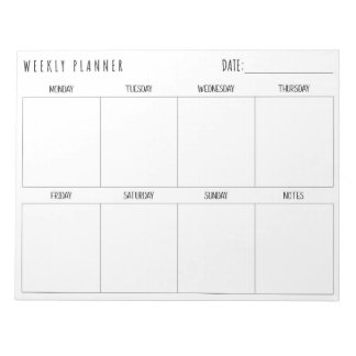 Weekly Planner, Notepad