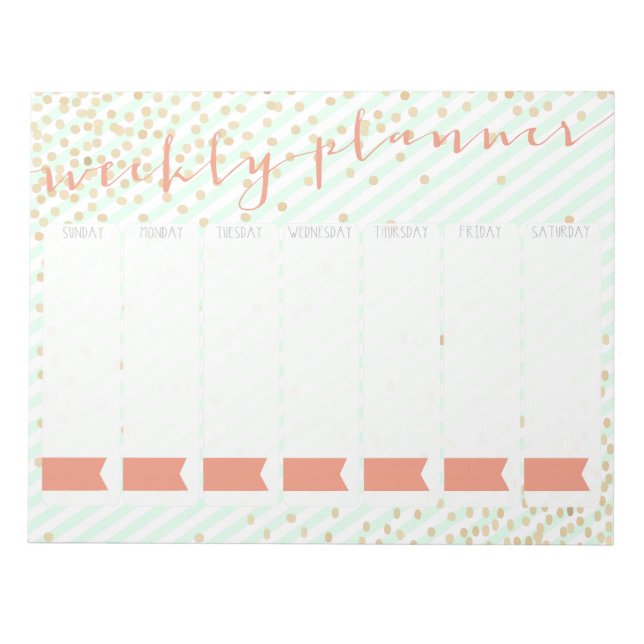 Weekly Planner Notepad (Front)