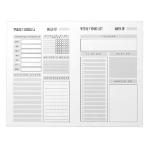 Weekly Planner Notepad